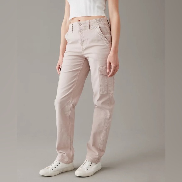 American Eagle Outfitters Denim - American Eagle Stretch Cargo Straight Pant Khaki 8 Long